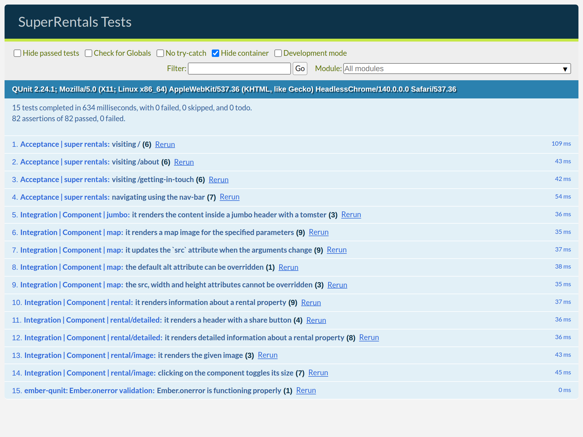 Tests are passing as expected